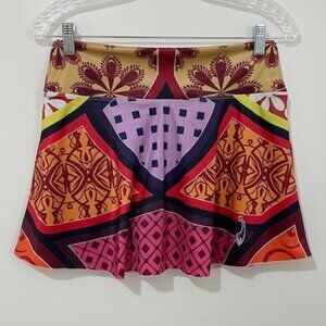 Lacoa Skort Tennis Golf Pickleball Colorful Abstract Print Size L